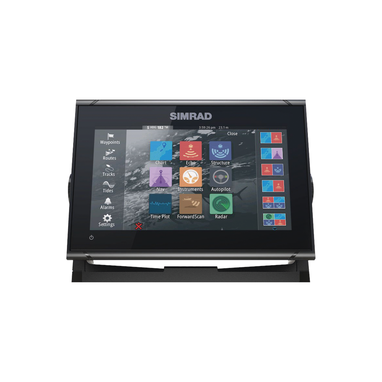 Plotter GPS GO9 XSE / Pantalla Táctil 9" / Compatible con Sonar y Radar / Conectividad Inalámbrica y NMEA 2000® / Integración con Piloto Automático y Sistemas de Sonido / Tecnología Active Imaging™ 3 en 1