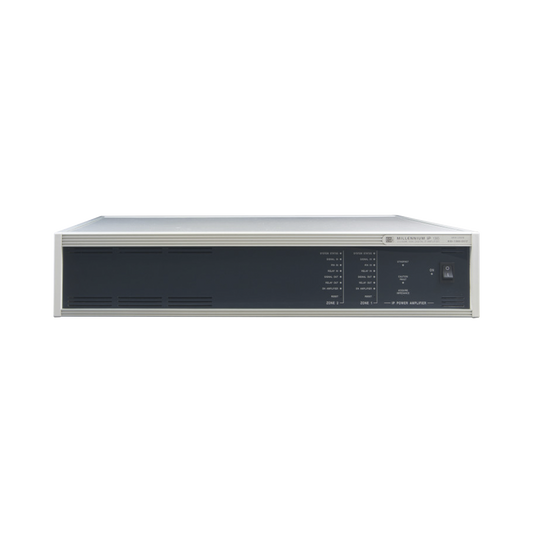 ETAPA DE POTENCIA DIGITAL 4x120W 100V  MILLENNIUM IP CON CONECTIVIDAD IP LAN, SUPERVISON, CALIDAD DE SONIDO HQ PARA 4 ZONAS, EN FORMATO RACK 2U