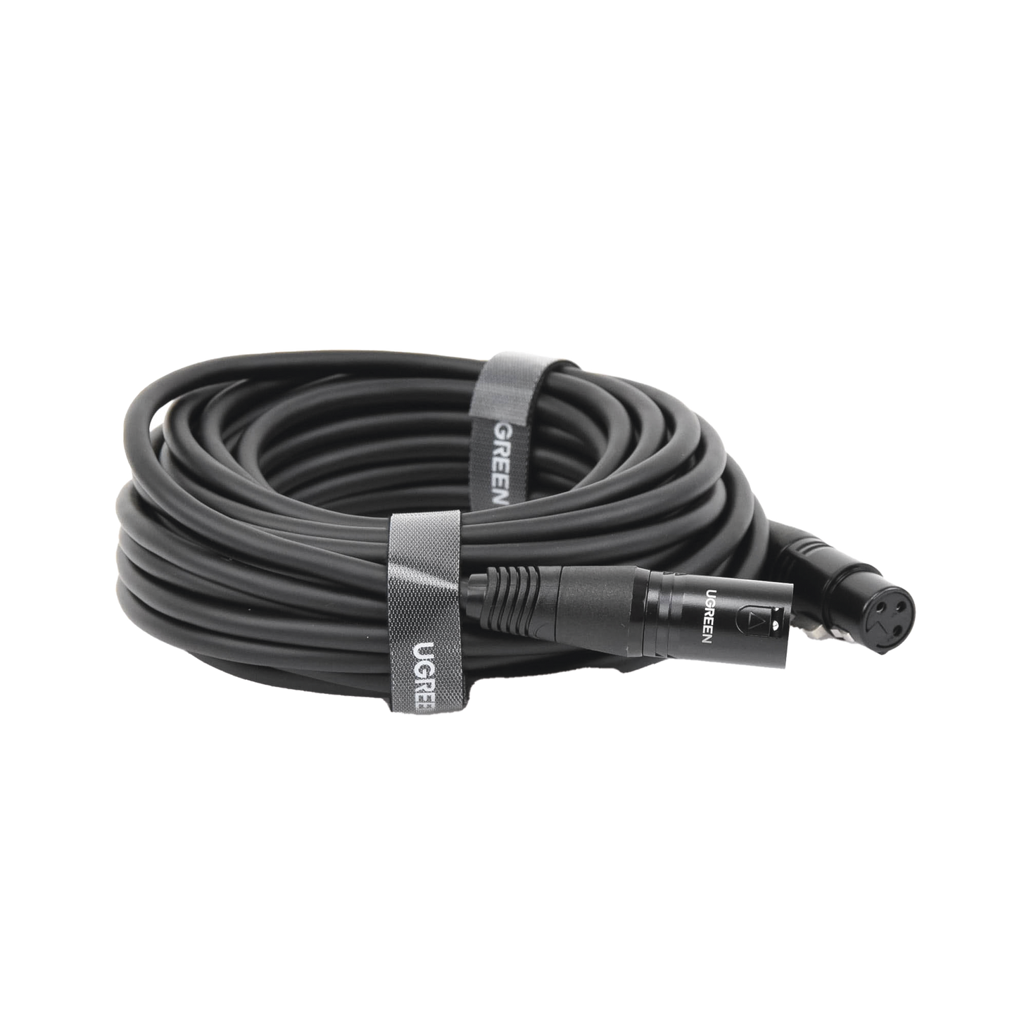 Cable para Micrófono XLR Tipo Canon Macho a Hembra / 10 Metros / Plug & Play / Antiinterferencias / Triple Blindaje / Alta Calidad / Color Negro