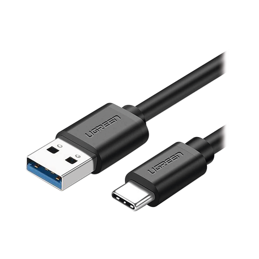 Cable USB-A a USB-C | 1 Metro | Carga y Sincronización de Datos | Carga Rápida 60W | Datos 5 Gbps | QC 3.0/2.0 | FPC | AFC | Protección Integrada | Duradero y Flexible| Caja ABS | Cubierta de TPE | Color Negro.