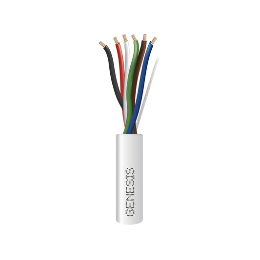 Bobina de 305 Metros / Cable de Cobre / 6x22 AWG / Tipo CMR-CL3R / Para Interior / Para Aplicaciones de Control de Acceso / Alarmas de Intrusión / Automatización / Interfonos y TV Porteros