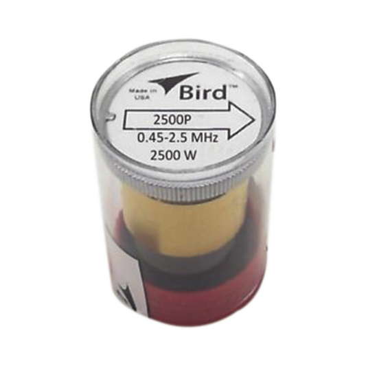 Elemento en línea 7/8" de 2500 W. para Wattmetro BIRD 43 en Rango de Frecuencia de 0.45 a 2.5 MHz.