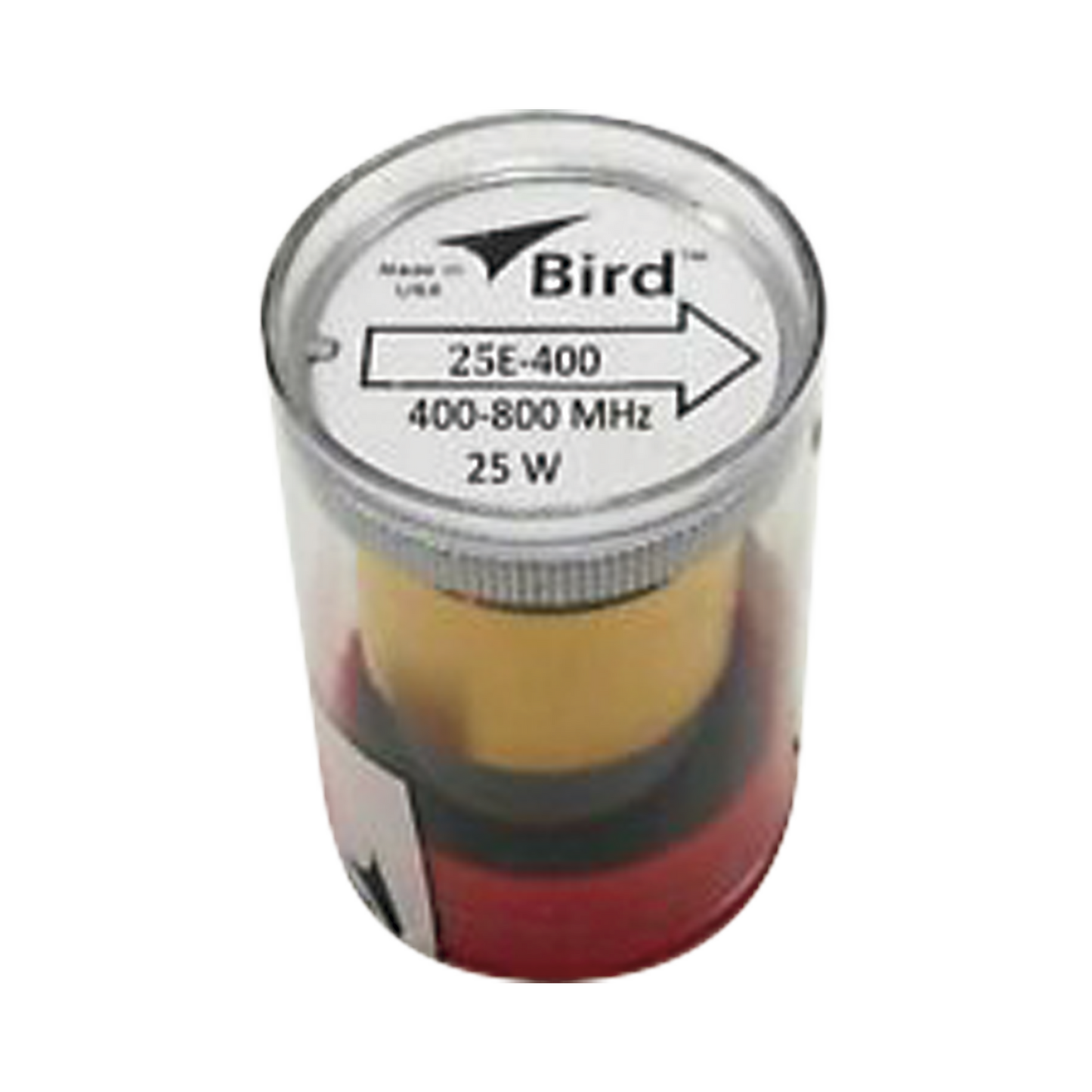 Elemento de 25 Watt en linea 7/8" para Wattmetro BIRD 43 en Rango de Frecuencia de 400 a 800 MHz.