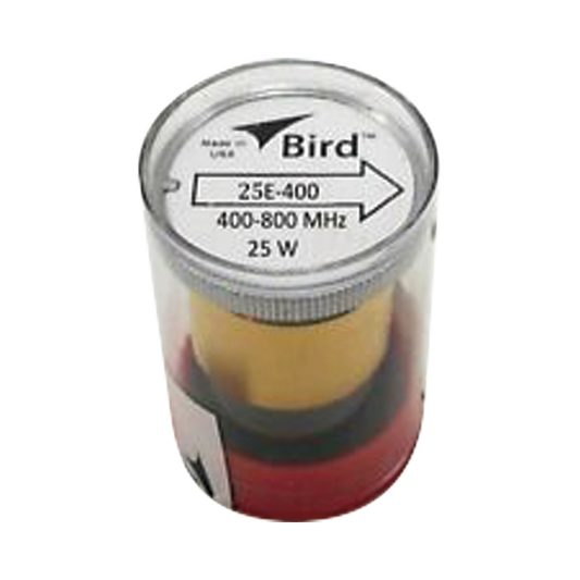 Elemento de 25 Watt en linea 7/8" para Wattmetro BIRD 43 en Rango de Frecuencia de 400 a 800 MHz.