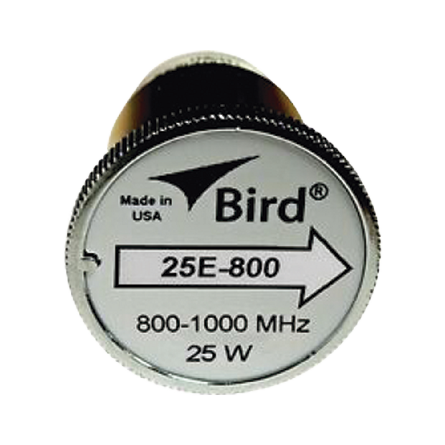 Elemento de 25 Watt en linea 7/8" para Wattmetro BIRD 43 en Rango de Frecuencia de 800 a 1000 MHz.