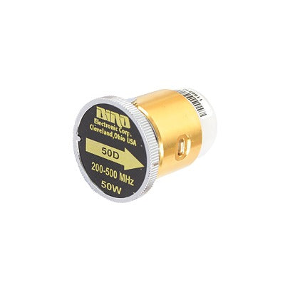 Elemento de 50 Watt en linea 7/8" para Wattmetro BIRD 43 en Rango de Frecuencia de 200 a 500 MHz.