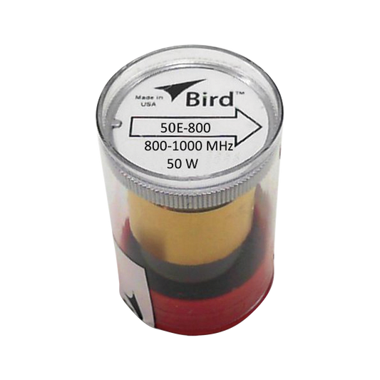 Elemento de 50 Watt en linea 7/8" para Wattmetro BIRD 43 en Rango de Frecuencia de 800 a 1000 MHz.