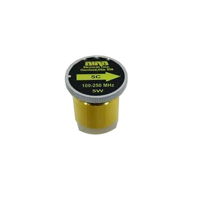 Elemento de 5 Watt en linea 7/8" para Wattmetro BIRD 43 en Rango de Frecuencia de 100 a 250 MHz.