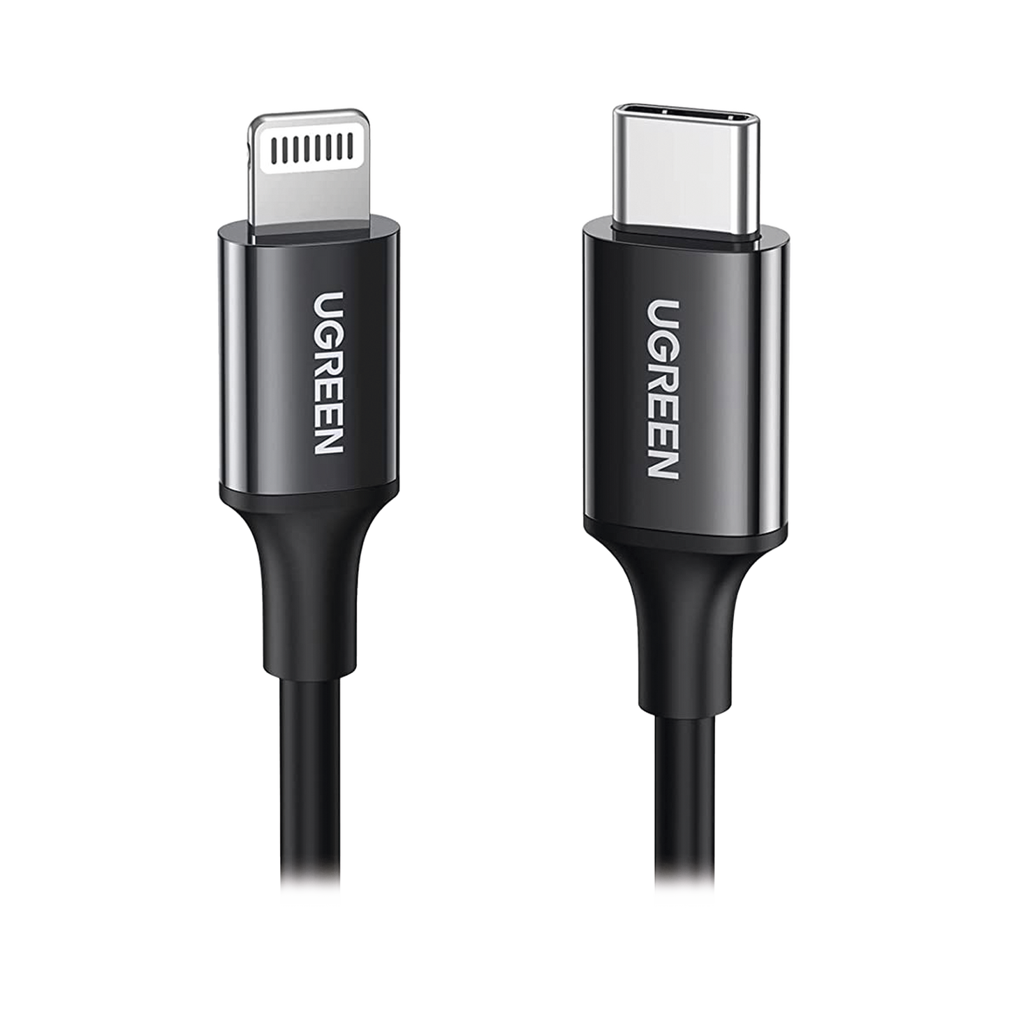 Cable USB-C a Lightning | 1 Metro | Certificado MFi | Carga Rápida 60W | 480 Mbps | PD | Conector C94 | Adecuado para iPhone, iPad y iPod | Protección Integrada | Caja de ABS | Cubierta de TPE | Color Negro.