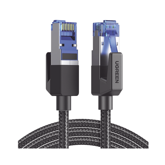 Cable Ethernet Cat8 CLASS F/FTP Redondo con Malla de Nylon 1 Metro (3.28 Pies)