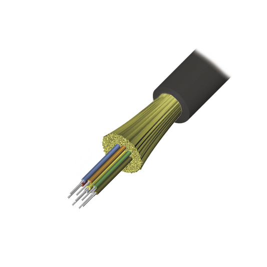 Cable de Fibra Óptica de 6 Hilos, Interior/Exterior, Tight Buffer, No Conductiva (Dieléctrica), LS0H, Multimodo OM3 50/125 Optimizada, 1 Metro (3.28 Pies)
