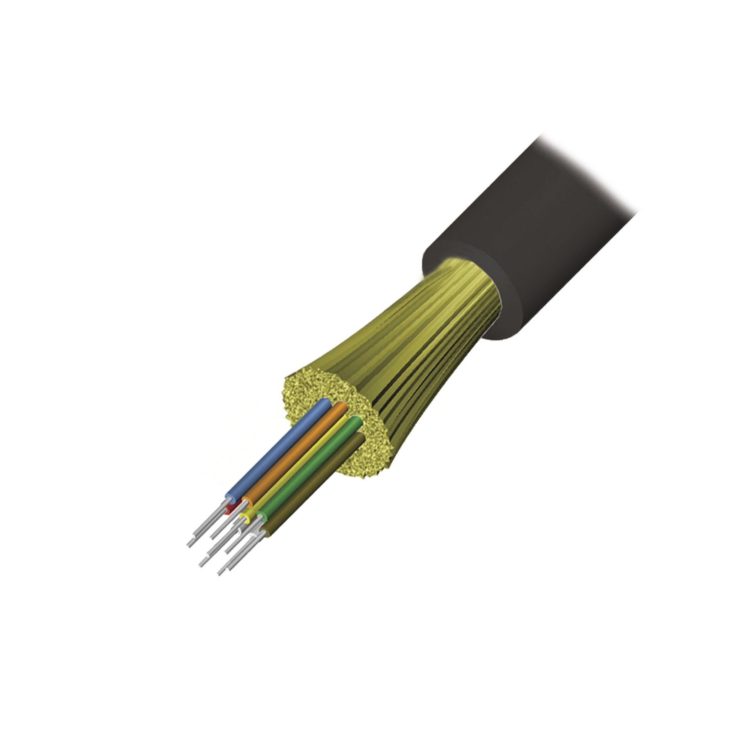Cable de Fibra Óptica de 6 Hilos, Interior/Exterior, Tight Buffer, No Conductiva (Dieléctrica), Riser, Multimodo OM3 50/125 Optimizada, 1 Metro (3.28 Pies)