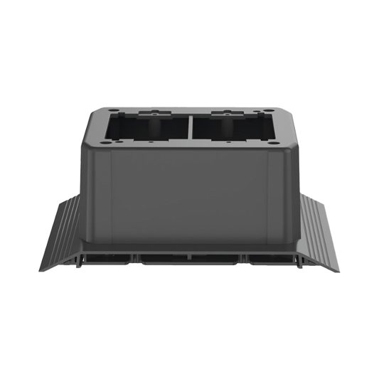 Caja de Conexión Doble, Para Uso con Canaleta de Piso AFR4BCBL6, Material PVC Rígido, Color Negro
