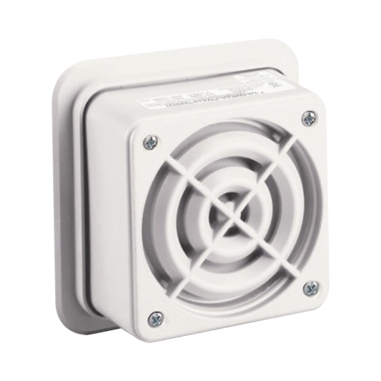 Altavoz de megafonía AudioMaster, 2 W, 25 Vrms, altavoz reentrante, UL Fire, Beige