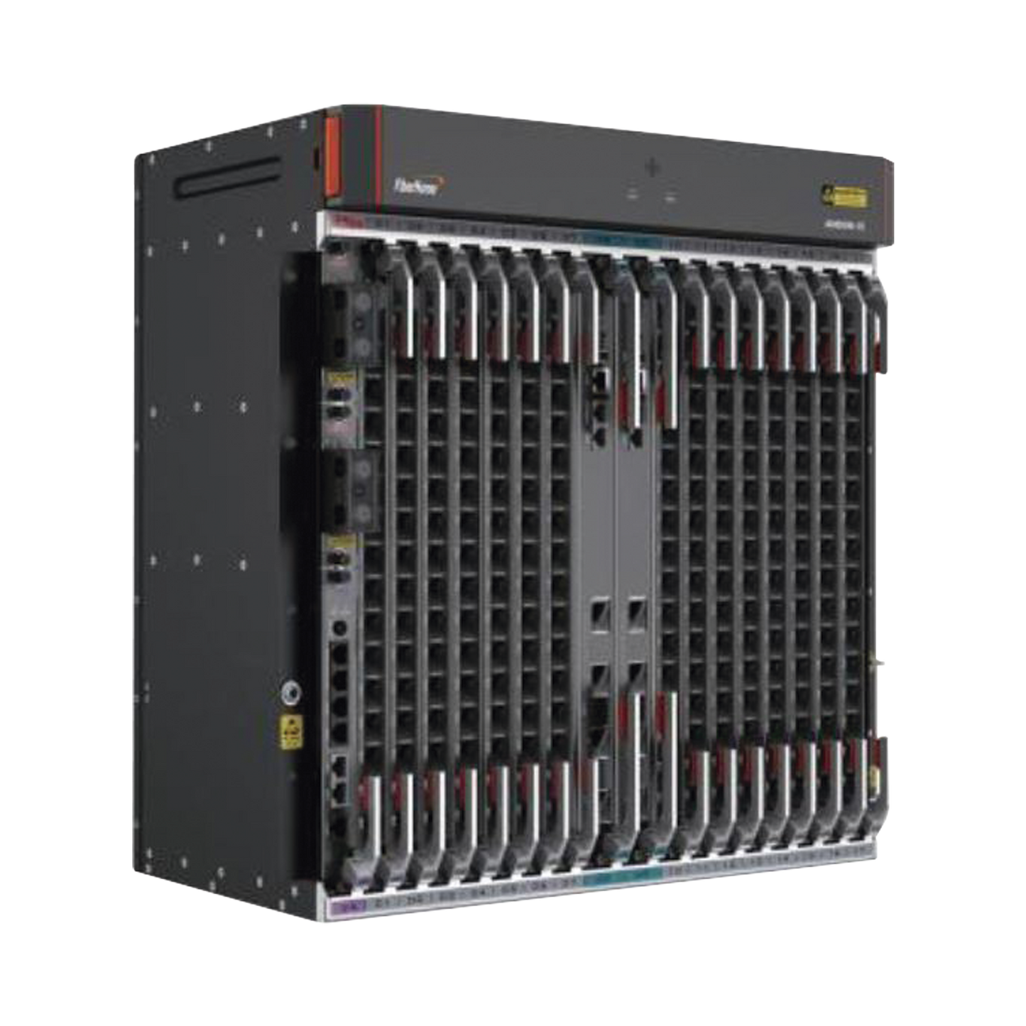OLT Carrier Class Modular GPON, 14 Ranuras de Servicio, Incluye 1 Tarjeta de Servicio, Doble fuente -48Vcc, 11 UR, Gestión por UNM2000, CLI, (Incluye Instalación de software UNM2000)
