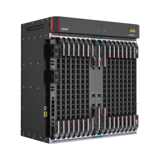 OLT Carrier Class Modular GPON, 14 Ranuras de Servicio, Incluye 1 Tarjeta de Servicio, Doble fuente -48Vcc, 11 UR, Gestión por UNM2000, CLI, (Incluye Instalación de software UNM2000)