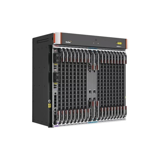 OLT Carrier Class Modular GPON, 16 Ranuras de Servicio, Incluye 1 Tarjeta de Servicio, crecimiento hasta 256 puertos GPON o 128 XGPON, Gestión por UNM2000, CLI, (Incluye Instalación de Software UNM2000)