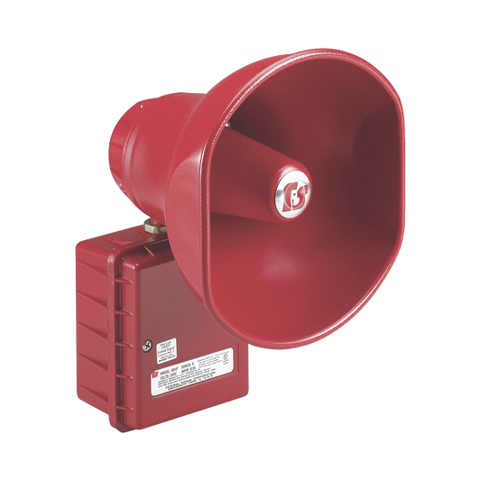 Altavoz amplificado, 30w, supervisado, UL para Fuego, 24Vcc, rojo