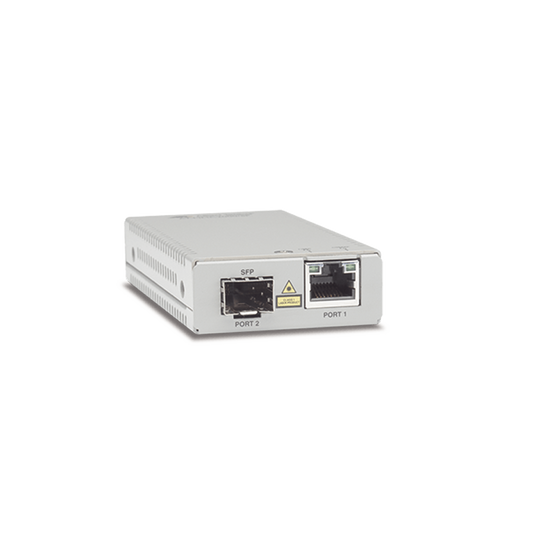 Convertidor de medios Gigabit Ethernet a fibra óptica con puerto SFP, con fuente de alimentación multi-región