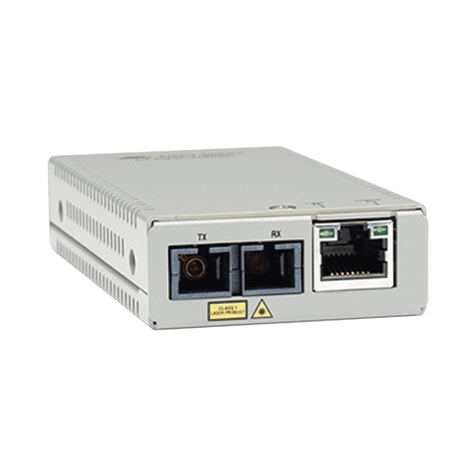 Convertidor de medios Fast Ethernet a fibra óptica, conector SC, multimodo (MMF), distancia hasta 2 km