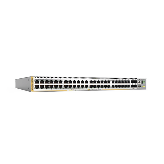 Switch L3 Stackable, 48x 10/100/1000-T PoE+, 4x SFP+, Fuente redundante integradas 740 Watts (TAA compliant version)