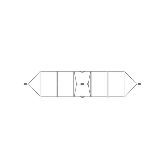 Antena base dipolo modelo 912 para HF 2-30 MHz.