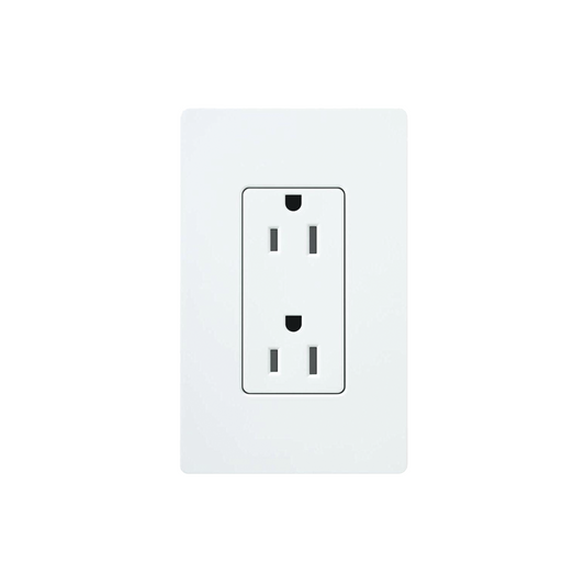Tomacorriente, receptaculo convencional  120V, 15A, color blanco.