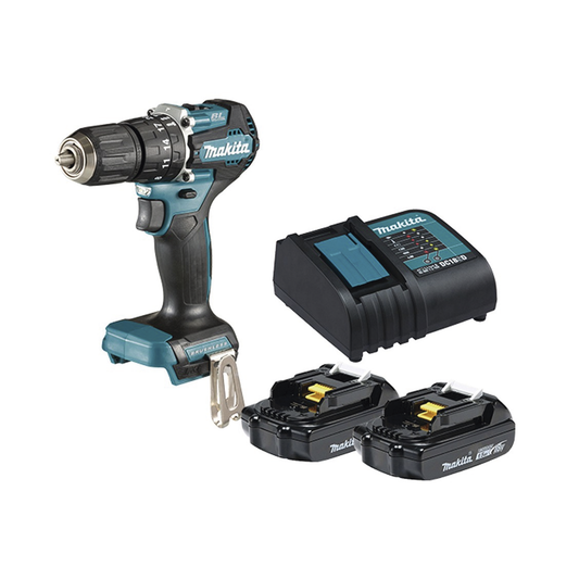 Rotomartillo/Taladro Inalámbrico SIN CARBONES, Broquero de 1/2", 1,700 RPM, 18V, Torque: 42 N.m C/2 Bat. (1.5Ah) y Cargador.