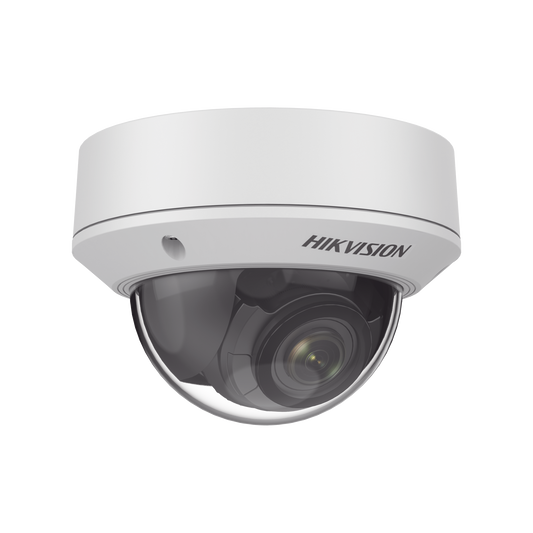 Domo IP 4 Megapixel / Lente Mot. 2.8 - 12 mm / 30 mts IR / H.265+ / Exterior IP67 / IK10 / WDR 120 dB / Metal / PoE / ONVIF / Micro SD