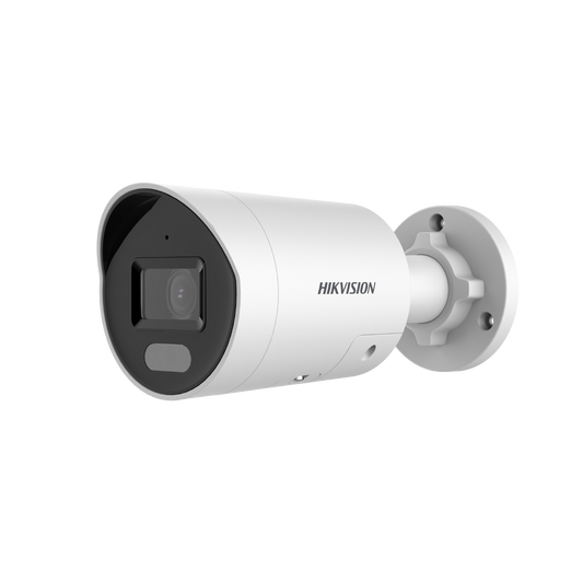 [ PROTECCIÓN ACTIVA ] Bala IP 4 Megapixel / Imagen a Color 24/7 / PoE / Lente 2.8 mm / Luz Blanca 40 mts / Exterior IP67 / Luz Intermitente y Alerta de Audio / Videoanaliticos (Filtro de Falsas Alarmas) / WDR 130 dB / Captura Facial / MicroSD