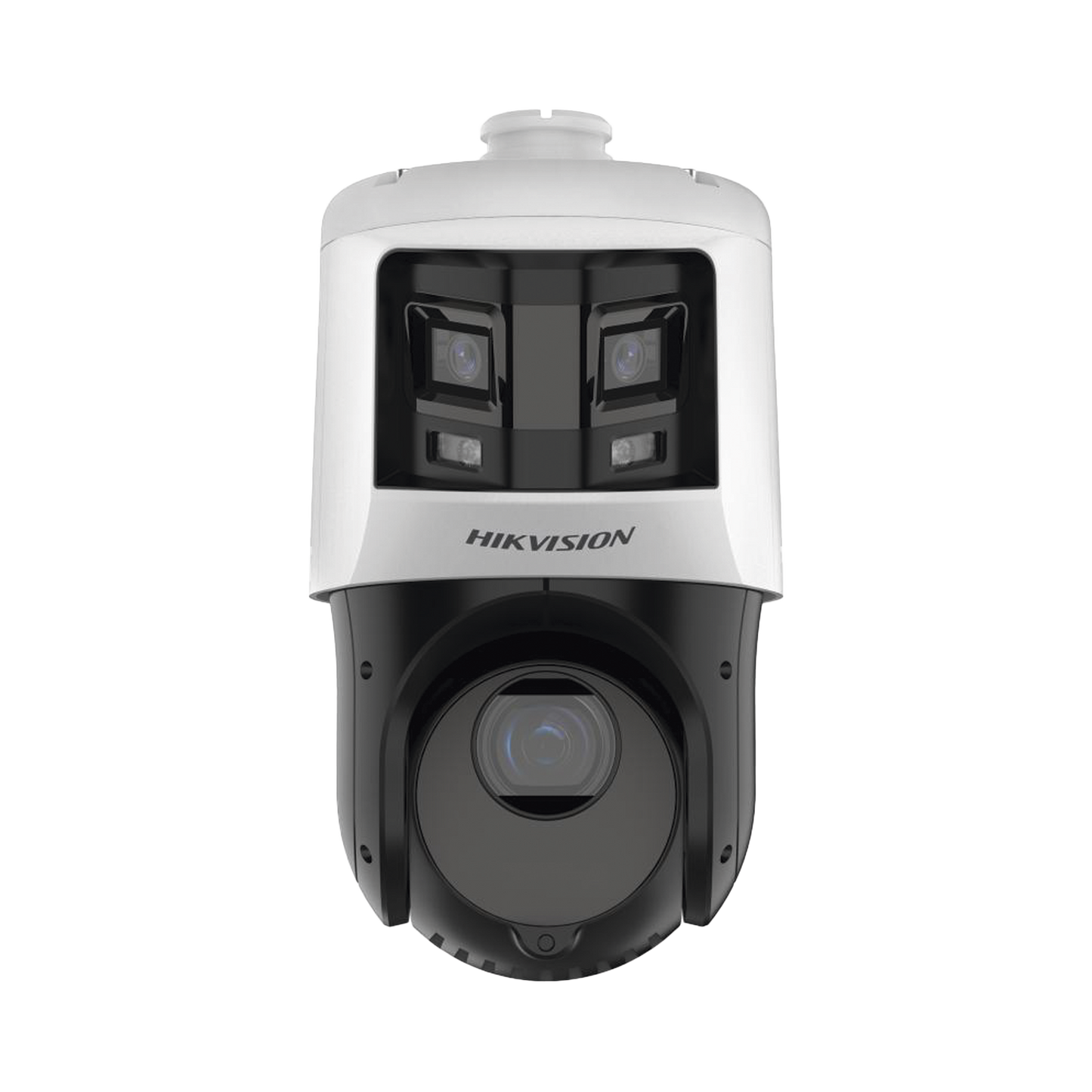 [TandemVu] Domo PTZ IP 4 Megapixel con Cámara Panoramica 6 Megapixel / 25X Zoom / 100 mts IR / IP66  / WDR / PoE+ / Entrada-Salida de Audio y Alarma / Ultra Baja Iluminación / Micro SD