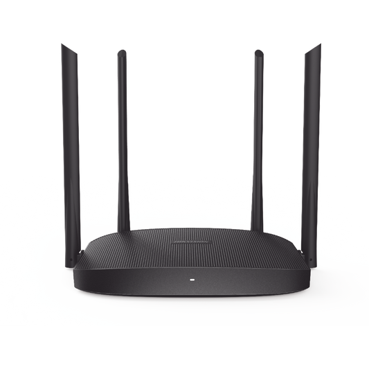 Router Inalámbrico WISP / Hasta 1200 Mbps / Doble Banda AC (2.4 GHz y 5 GHz) / 3 Puertos LAN 10/100 Mbps + 1 Puerto WAN 10/100 Mbps / 4 Antenas Externas Omnidireccional de 5 dBi / Interior