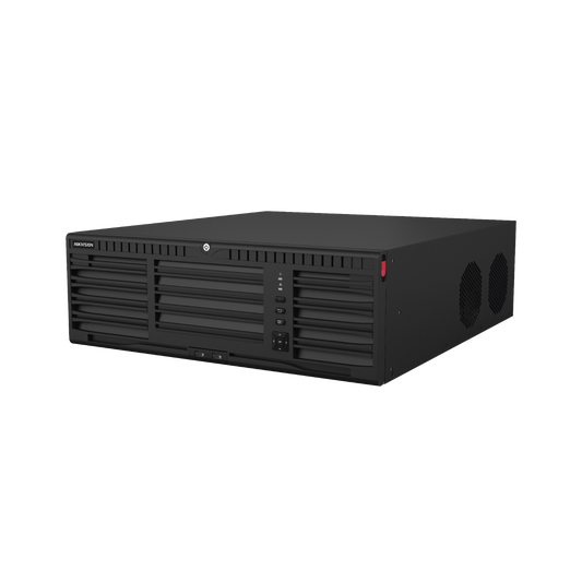 [Doble Poder de Decodificación] NVR 32 Megapixel (8K) / 64 Canales IP / AcuSense / ANPR / Conteo de Personas / Heat Map / 16 Bahías de Disco Duro /  Soporta RAID con Hot Swap / 2 HDMI en 8K / Soporta POS / Alarmas I/O  / Smart Search