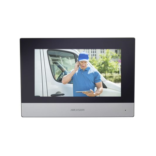 Monitor IP WiFi Touch Screen 7" para Videoportero IP  / Vídeo en Vivo / PoE Estándar / Apertura Remota / Llamada Entre Monitores / Audio de dos vías / Policarbonato