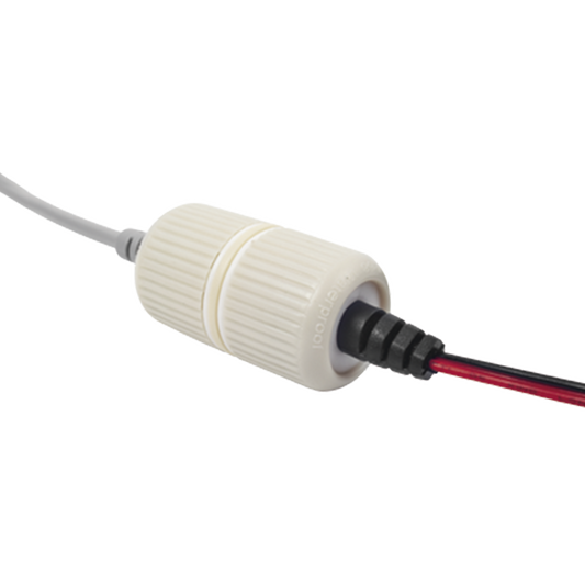 Protector para Exterior IP68 / Adaptador para el Conector Tipo Plug (12 Vcc) en Cámaras Epcom / Color Negro / Hikvision / Hilook