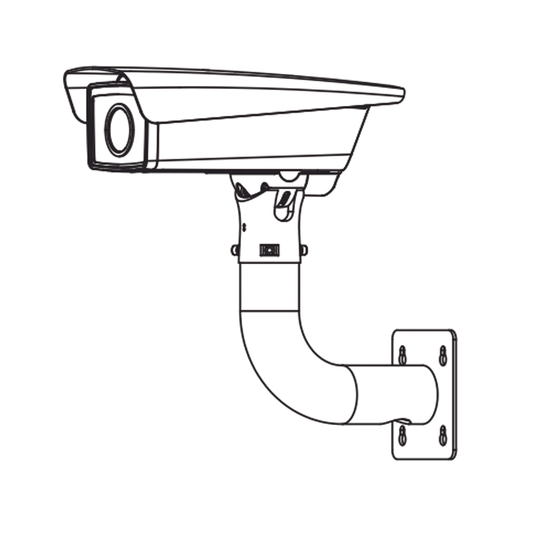 Cámara IP ANPR para Control de Acceso con Brazo de Montaje Incluido / Reconocimiento de Tipo, Marca y Color de Vehículo / Salida de Relevador para Barrera / Intemperie IP67 / Antivandalismo IK10
