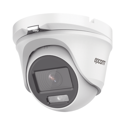 Eyeball TURBOHD 2 Megapíxel (1080p) / Lente 2.8 mm / ColorVu / Microfono Integrado / Imagen a Color 24/7 / METAL / Luz Blanca 20 mts / Exterior IP66 / TVI-AHD-CVI-CVBS / dWDR