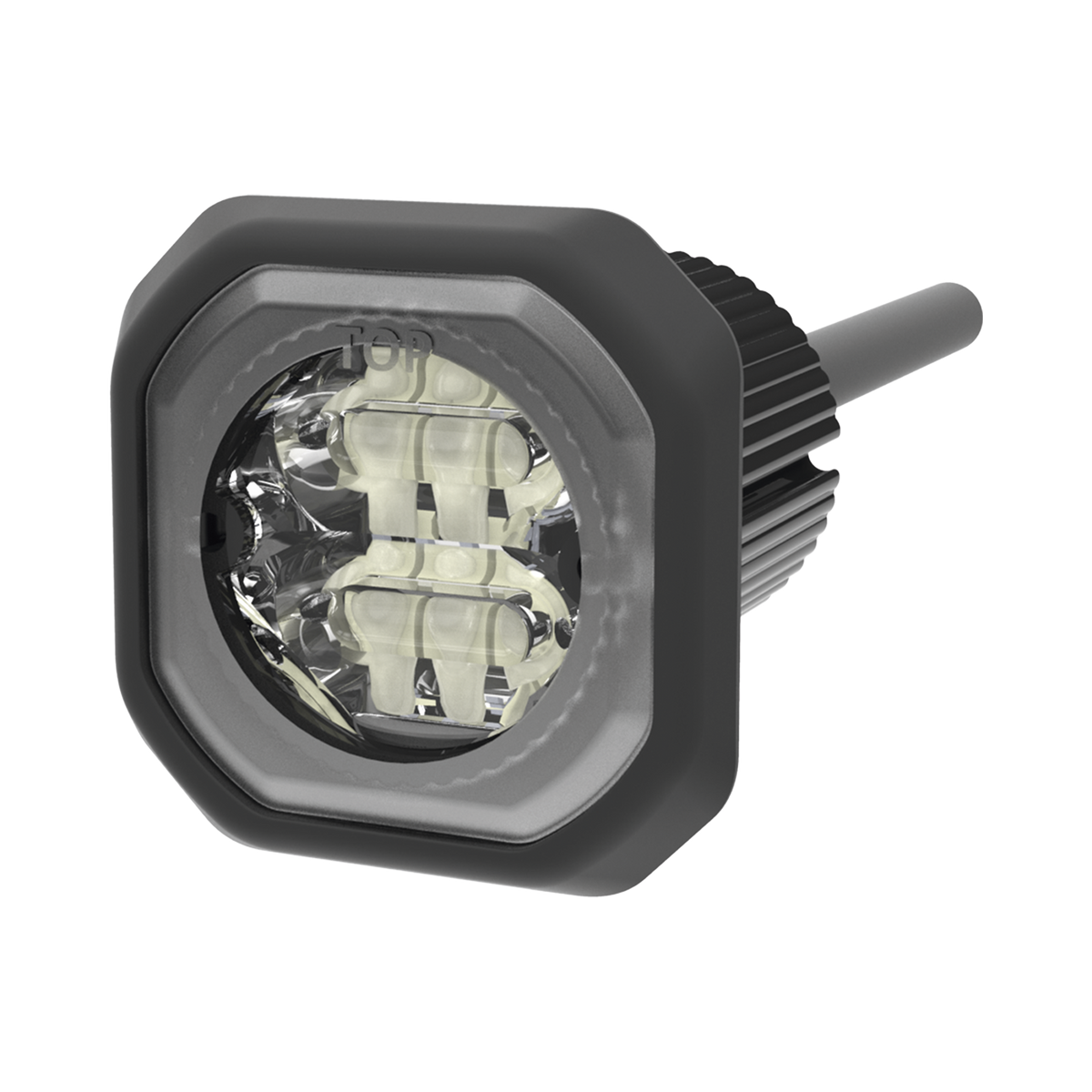 Estrobo Empotrable de 6 LED, Ambar/Blanco, Lente Transparente