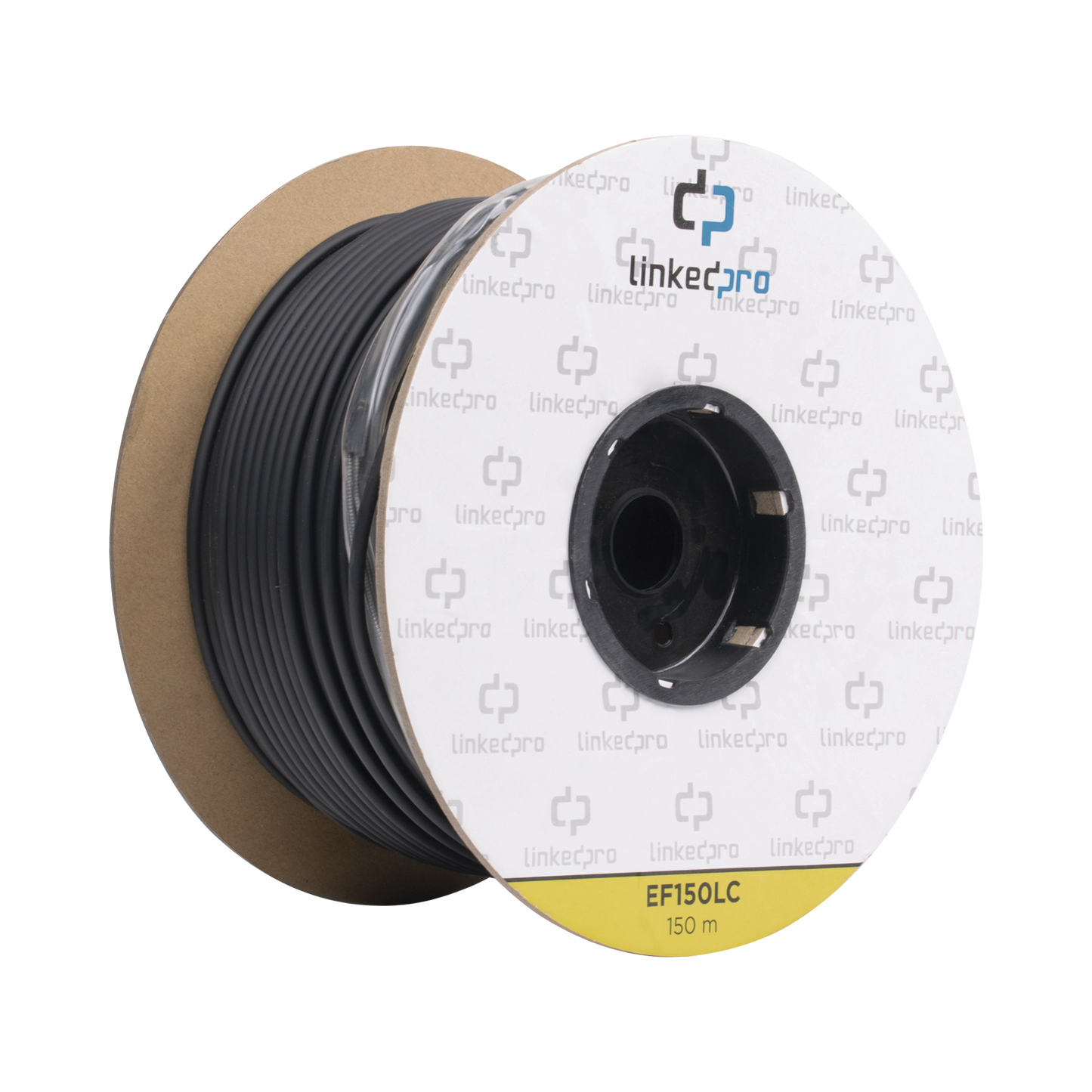 Carrete de Fibra Óptica Monomodo con Conectores LC-LC Duplex, Reforzada con Kevlar, de 150 Metros (492.13 Pies), Para Instalaciones Subterráneas por Tubería