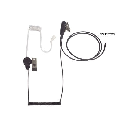 Micrófono - audífono de tubo acústico transparente de grado médico con conector de dos pines para MOTOROLA, ABELL Y HYTERA