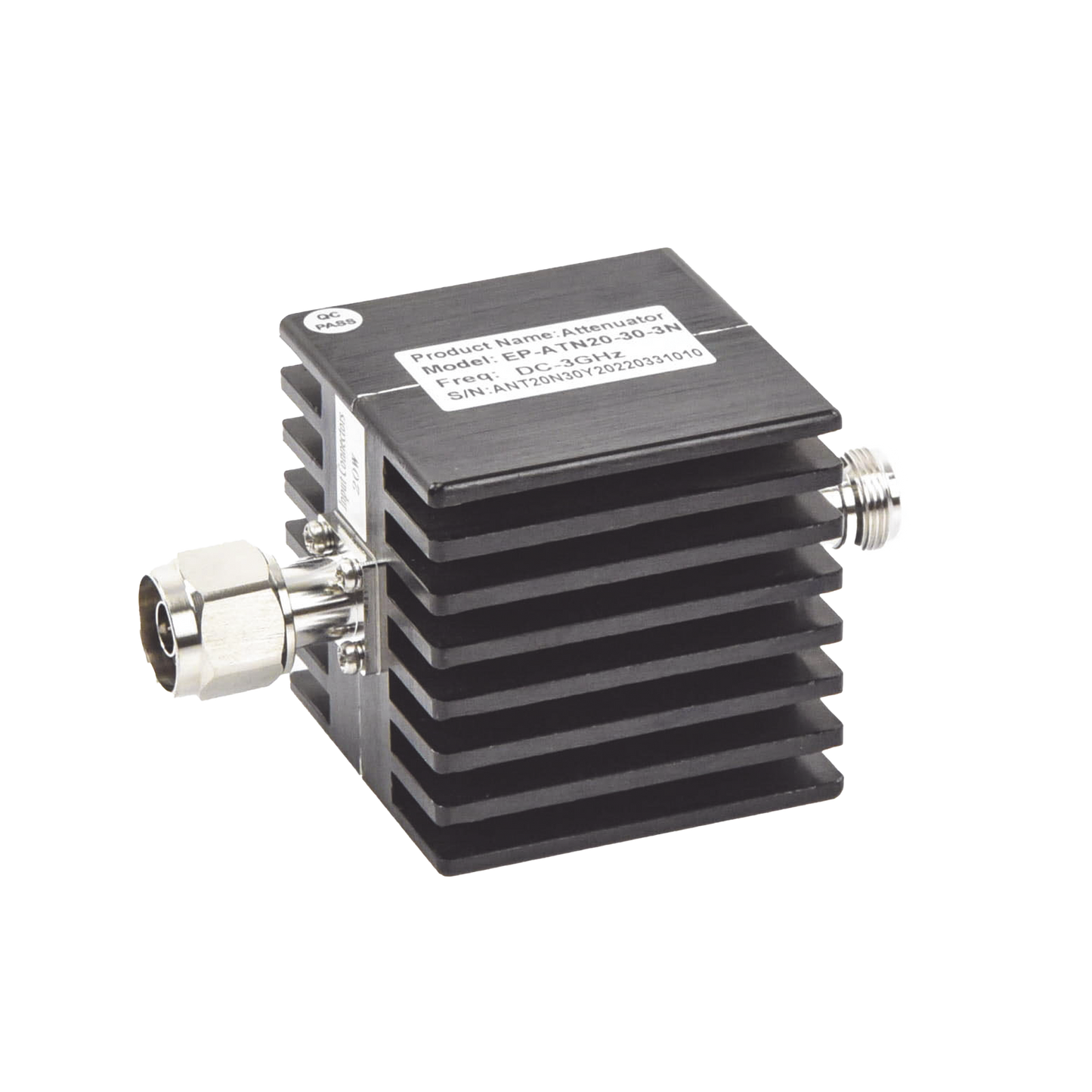 Atenuador en Línea de 30 dB / 20 Watt Máx. / CD-3 GHz / Interiores / N macho - N hembra.