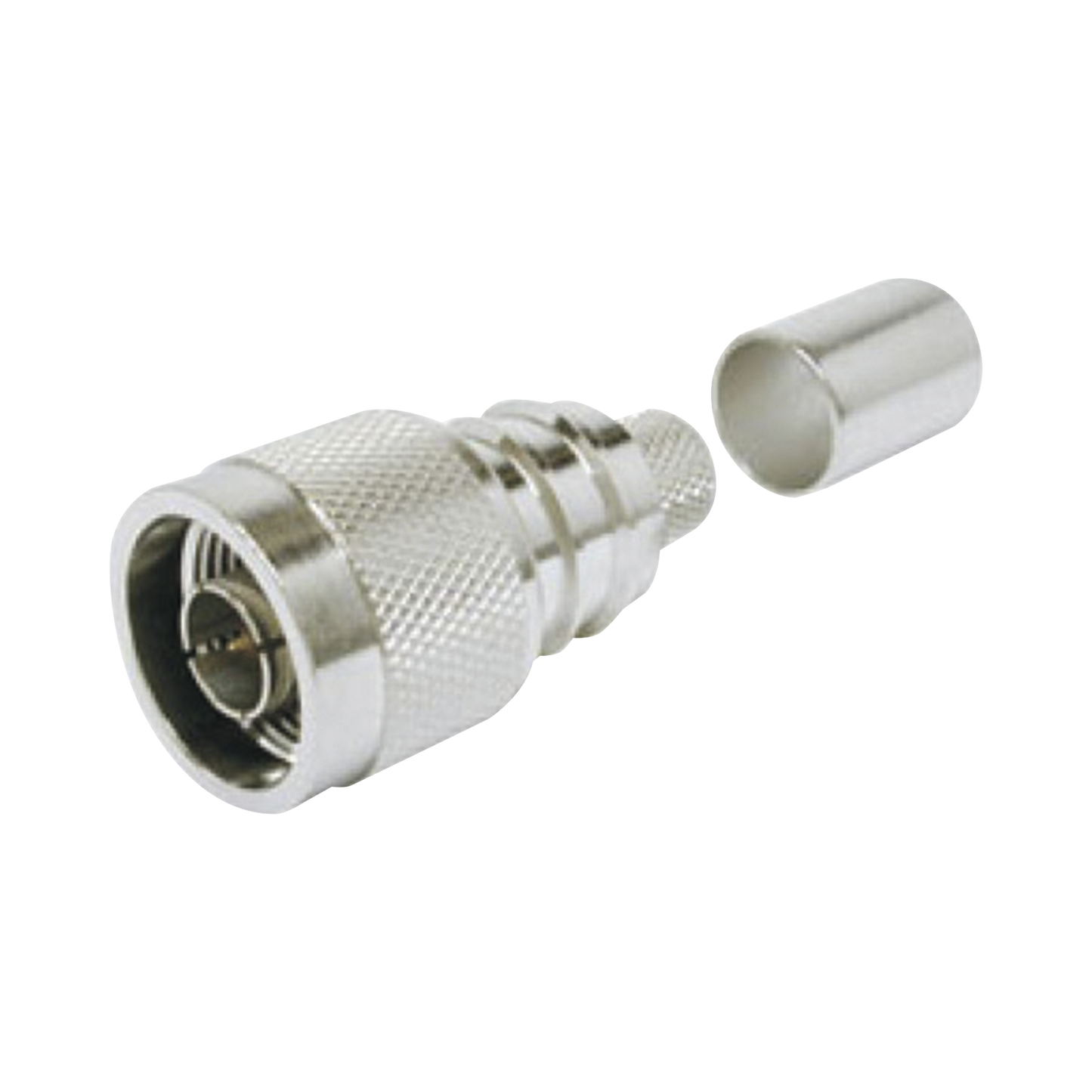 Conector N Macho Plegable con Pin Cautivo para cable LMR de 75 Ohms
