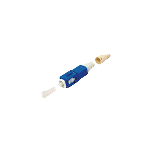 Conector de Fibra Óptica Pre-Pulido LightBow SC/UPC Simplex, Monomodo OS1/OS2, Re-Terminable, Color Azul