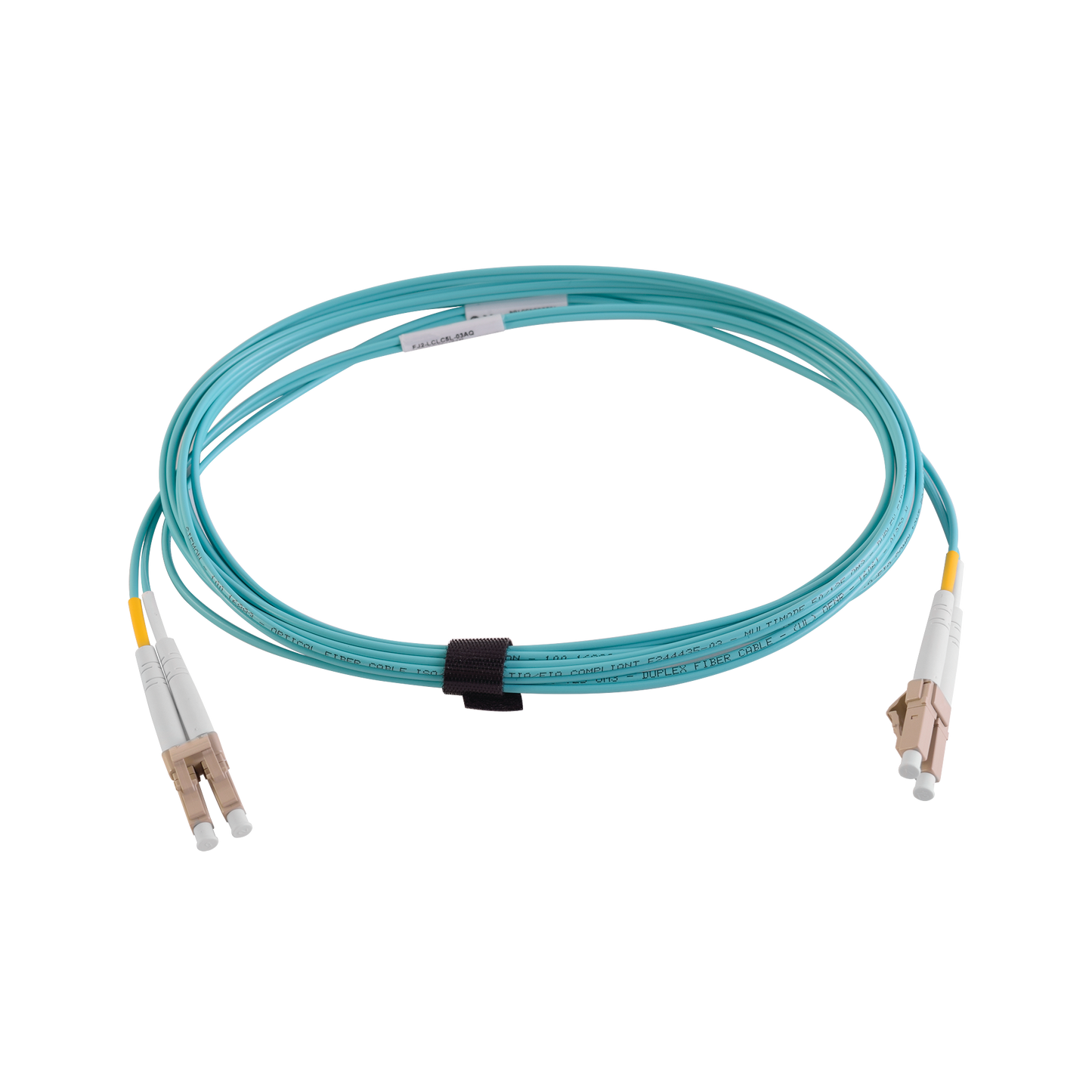 Jumper de Fibra Óptica Multimodo 50/125 XGLO OM3, LC-LC Duplex, OFNR, Color Aqua, 3 Metros (9.84 Pies)