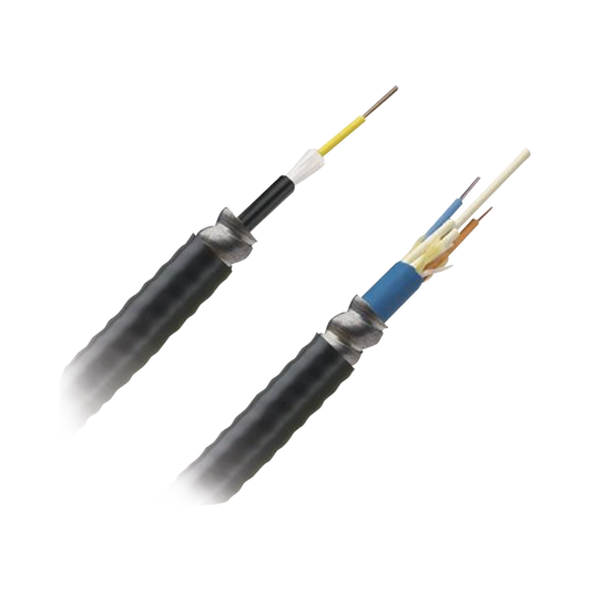 Cable de Fibra Óptica de 12 Hilos, Multimodo OM4 50/125 Optimizada, Interior/Exterior, Armada, Loose Tube 250um, OFCR (Riser), Precio Por Metro