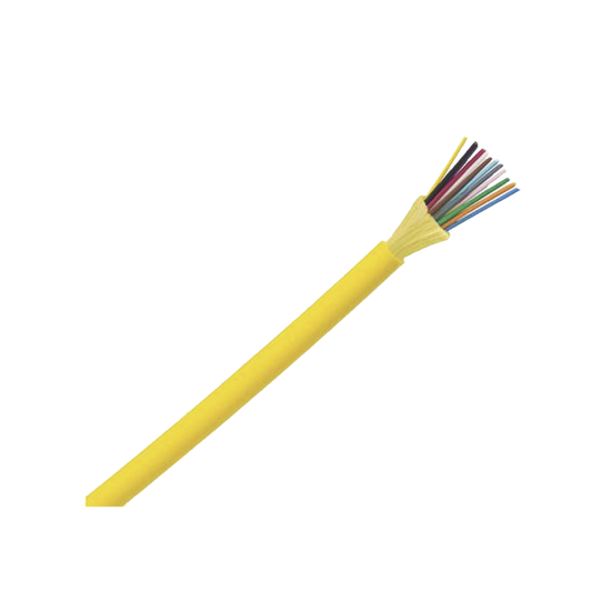 Cable de Fibra Óptica de 12 Hilos, Monomodo OS2 9/125, Interior, Tight Buffer 900um, No Conductiva (Dieléctrica), LSZH, Precio Por Metro
