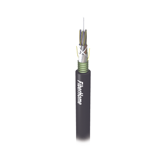 Cable de Fibra Óptica para Exterior G.652D, Armada, Monomodo de 24 Hilos, Loose Tube, Color Negro, Precio por metro