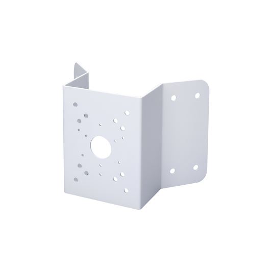 Adaptador de montaje en esquina para cámaras equIP minidomo y bullet, acero SECC, interior y exterior
