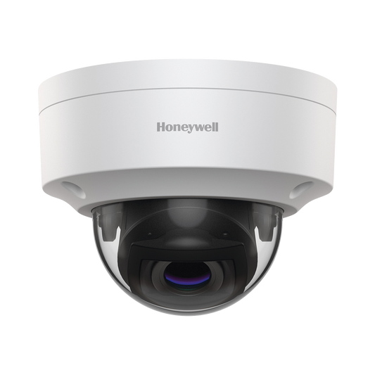 Domo IP 5 Megapíxeles / Lente Mot. 2.8 a 12 mm / 30 mts IR / NDAA / ONVIF / Exterior IP66 / Antivandálica IK10 / H.265 / PoE / WDR 120 dB / HLC / Serie 30 / Honeywell Security