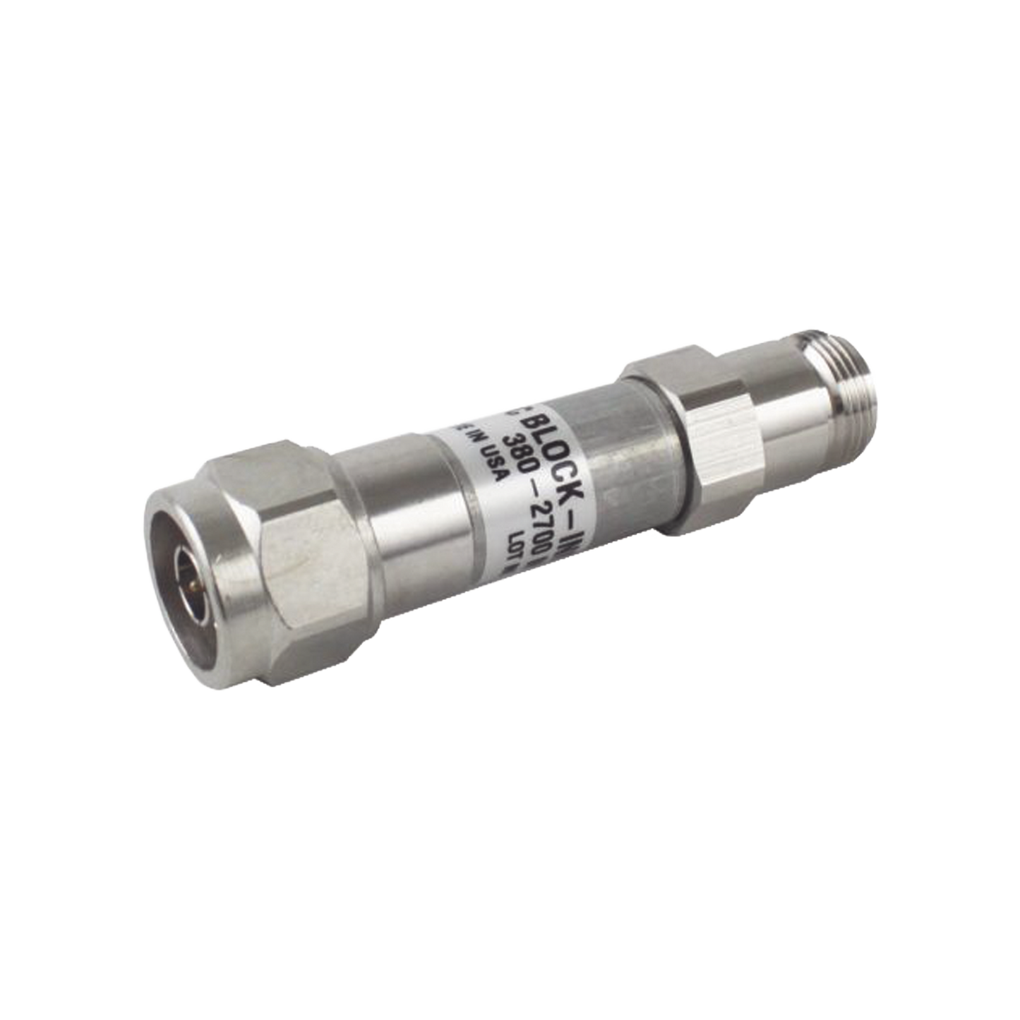 BLOQUEADOR DE DC 250-2700MHz 500W/3kV -164dBc TIPO N IP65 .